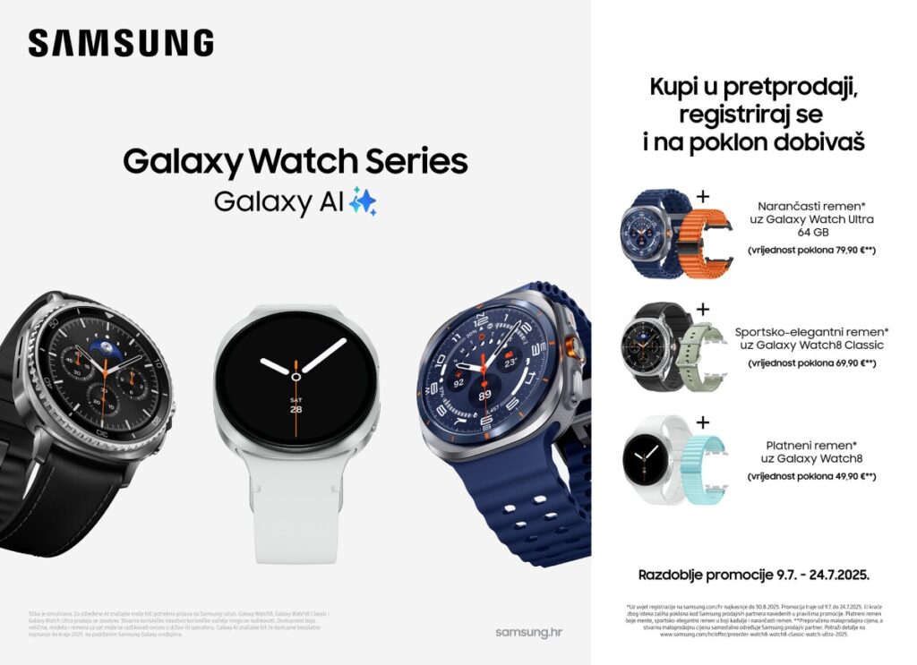 Galaxy Watch8 serija - ultra ugodna, od sna do tjelovježbe