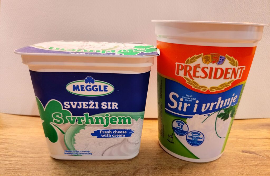 Gastro duel - Meggle vs. President (sir i vrhnje)