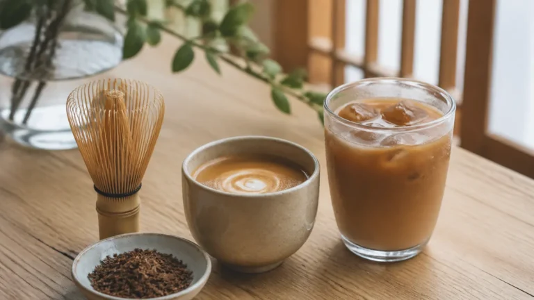 Naslovna 10 Topli i ledeni hojicha latte od prženog japanskog zelenog čaja