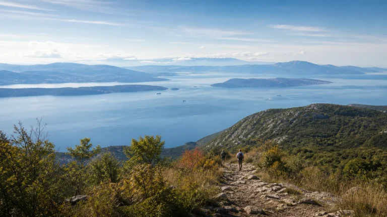 Naslovna 5 Jesenski pogled na Kvarner i zelene planine tijekom izleta blizu Rijeke