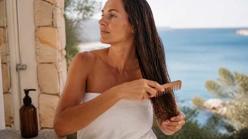 Njega duge kose nakon mora, sunca i klora uz nježno ispiranje i regenerator