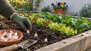 AI ilustracija: Što saditi u listopadu na Kvarneru: vodič za vrt, gredicu i balkon