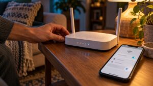 AI-generirana ilustracija za članak: Kako ograničiti pristup kućnoj Wi-Fi mreži gostima